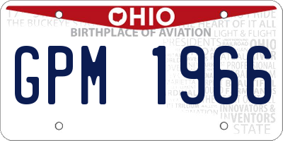 OH license plate GPM1966