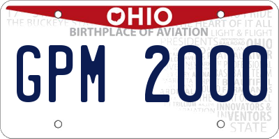 OH license plate GPM2000
