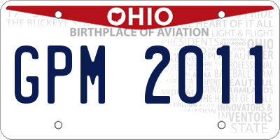 OH license plate GPM2011