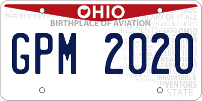 OH license plate GPM2020