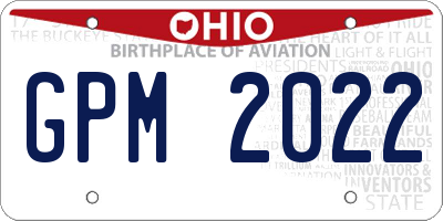 OH license plate GPM2022