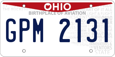 OH license plate GPM2131