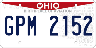 OH license plate GPM2152