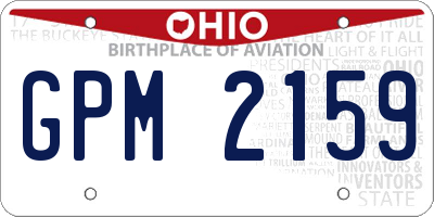 OH license plate GPM2159