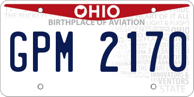 OH license plate GPM2170