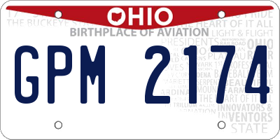 OH license plate GPM2174