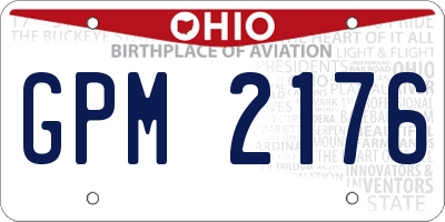 OH license plate GPM2176