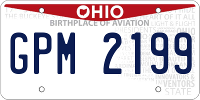 OH license plate GPM2199
