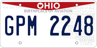OH license plate GPM2248