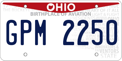 OH license plate GPM2250