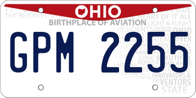 OH license plate GPM2255