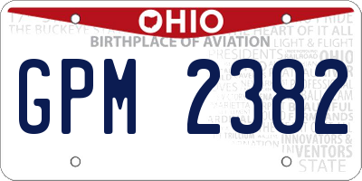 OH license plate GPM2382
