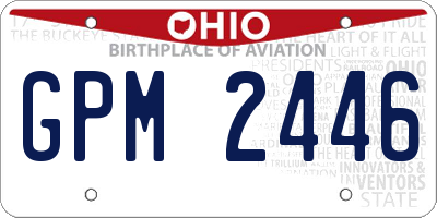 OH license plate GPM2446