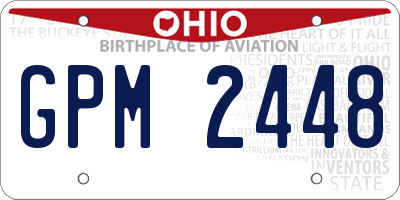 OH license plate GPM2448