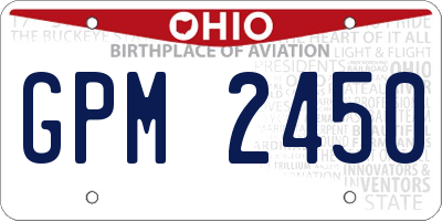 OH license plate GPM2450