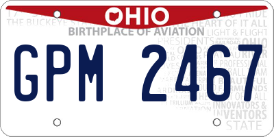 OH license plate GPM2467