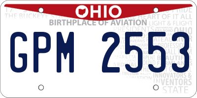OH license plate GPM2553