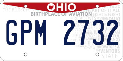 OH license plate GPM2732