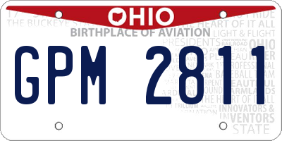OH license plate GPM2811