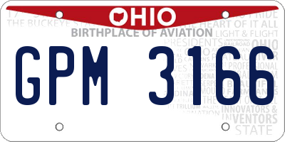 OH license plate GPM3166