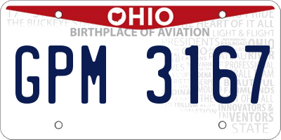 OH license plate GPM3167