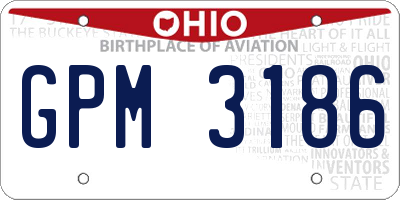 OH license plate GPM3186