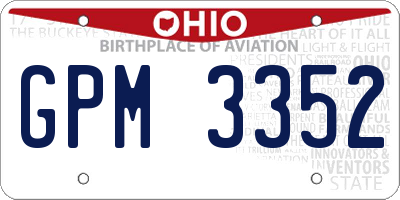 OH license plate GPM3352