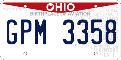 OH license plate GPM3358