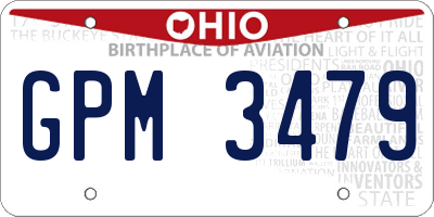 OH license plate GPM3479