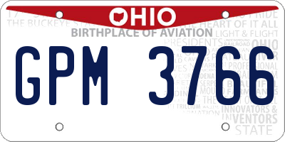 OH license plate GPM3766