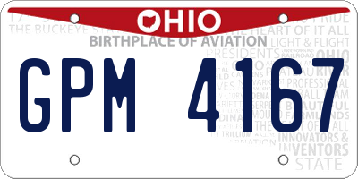 OH license plate GPM4167