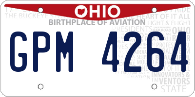 OH license plate GPM4264