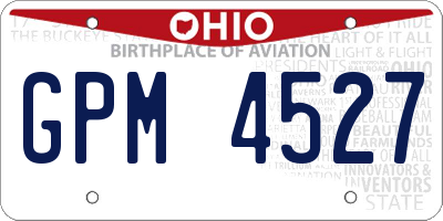 OH license plate GPM4527