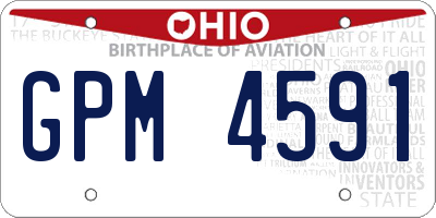 OH license plate GPM4591