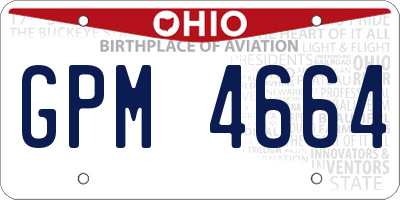 OH license plate GPM4664