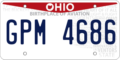 OH license plate GPM4686