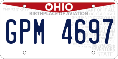 OH license plate GPM4697