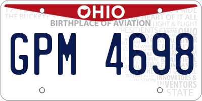 OH license plate GPM4698