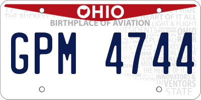 OH license plate GPM4744