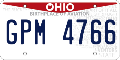 OH license plate GPM4766