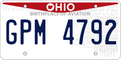 OH license plate GPM4792