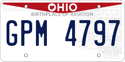 OH license plate GPM4797