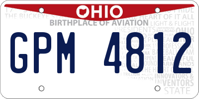OH license plate GPM4812