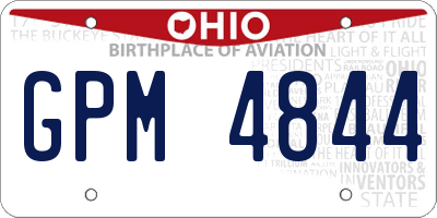 OH license plate GPM4844
