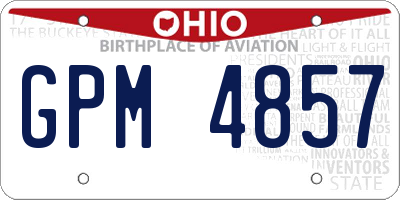 OH license plate GPM4857