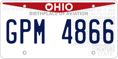 OH license plate GPM4866