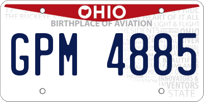 OH license plate GPM4885
