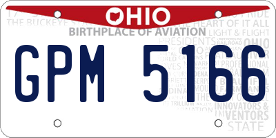 OH license plate GPM5166