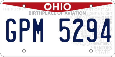 OH license plate GPM5294