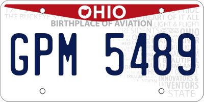 OH license plate GPM5489